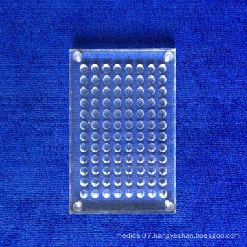 Lab Organic Glass V Type 96 Hole Biochemical Reaction Plate